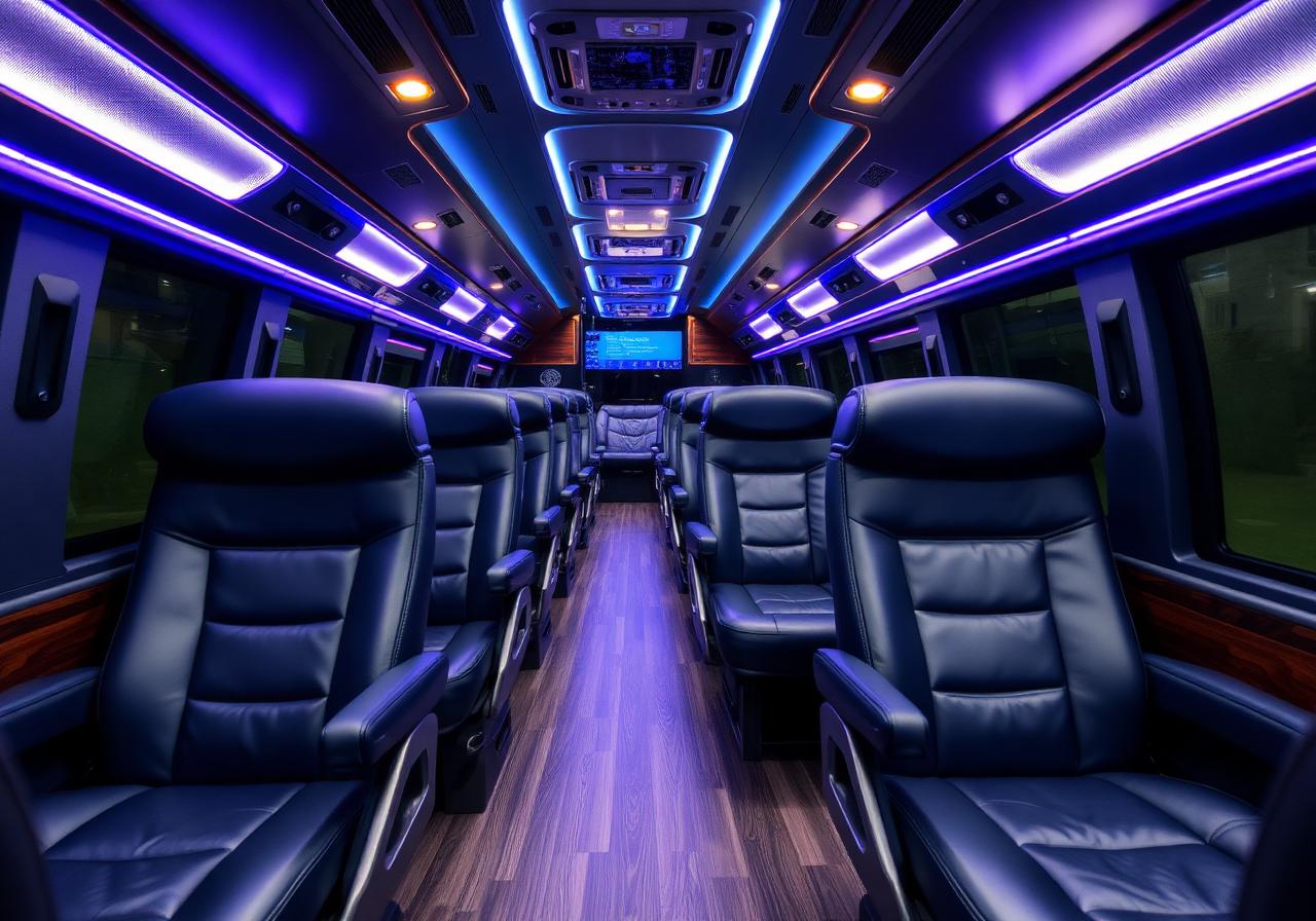 Interno di un autobus della flotta Rosy Viaggi